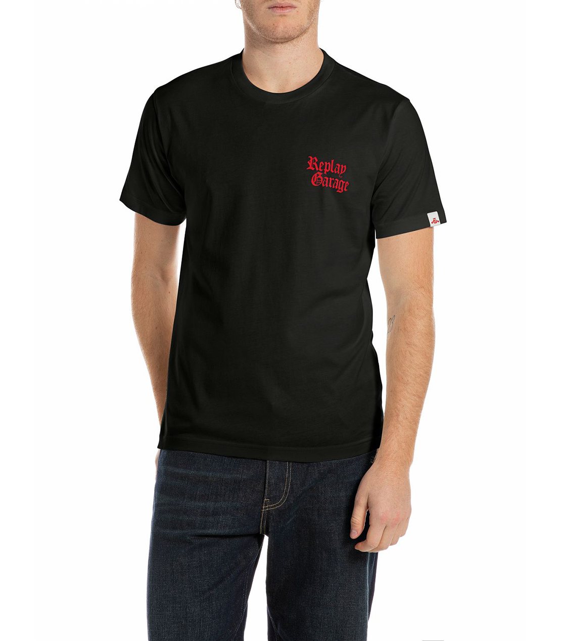 レギュラーフィット ベーシックジャージー FIREー Tシャツ